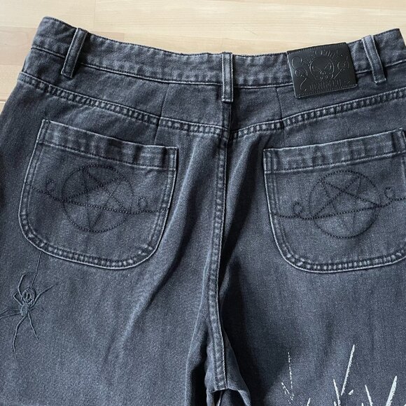 Cool Shirtz Cold Ones Very Cool The Spooky Denim Screenprint Black Jeans *READ* - Picture 7 of 10